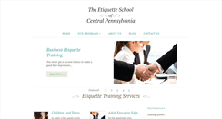 Desktop Screenshot of etiquetteschoolofcentralpa.com